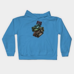 drawing cassette tape Kids Hoodie